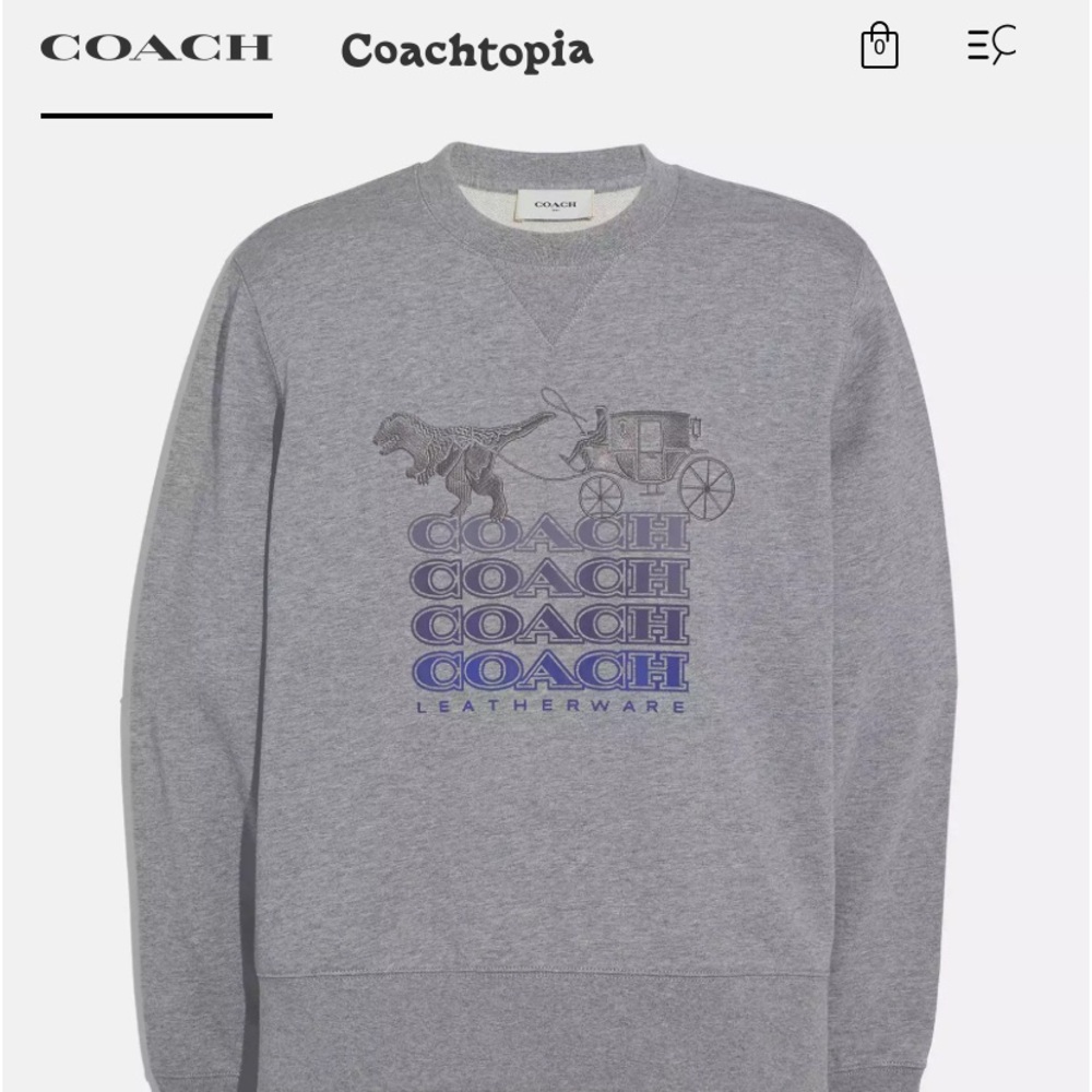 COACH shadow rexy and carriage sweatshirt S
